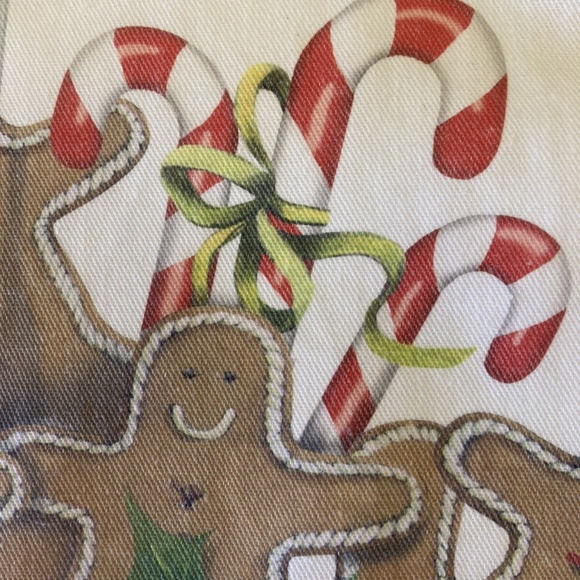 Mrs Claus Candy Kitchen white CHRISTMAS APRON polyester & cotton RED embroidery - Picture 6 of 9